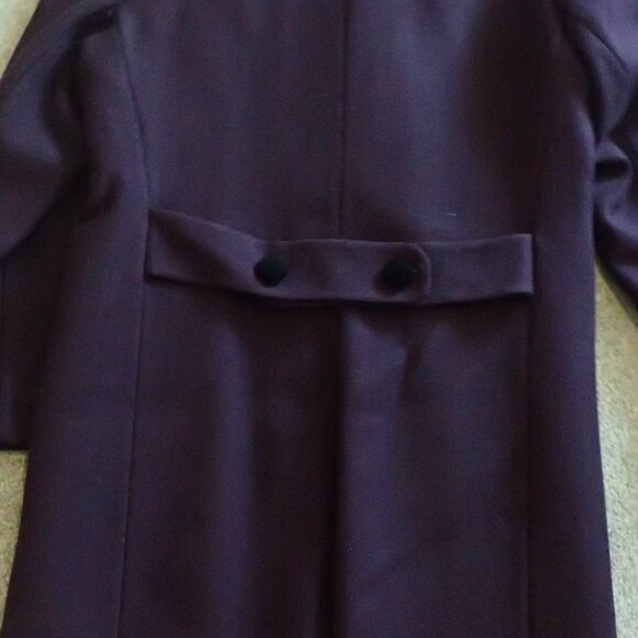 VTG MDP Deep Eggplant Wool Long Coat - Picture 5 of 16